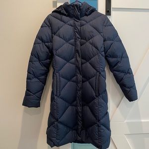 Women’s North Face Puffer Parka - Navy - Large - Great Condition - Knee Length
